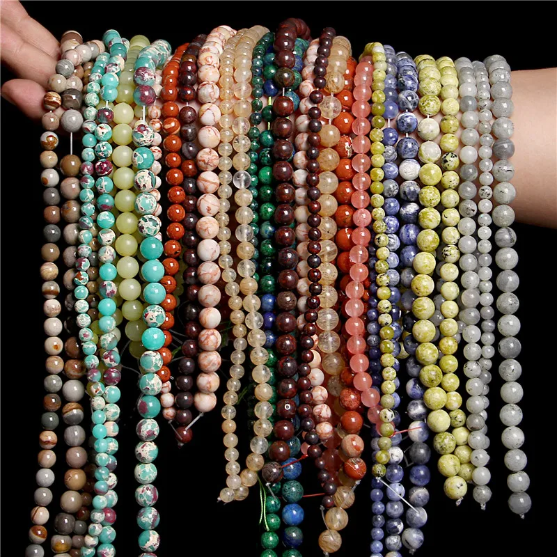 Hot-sale Wholesale Natural Round Amazonite Howlite Turquoises Quartz Stone Beads For DIY Making Bracelet Necklace Charms Jewelry