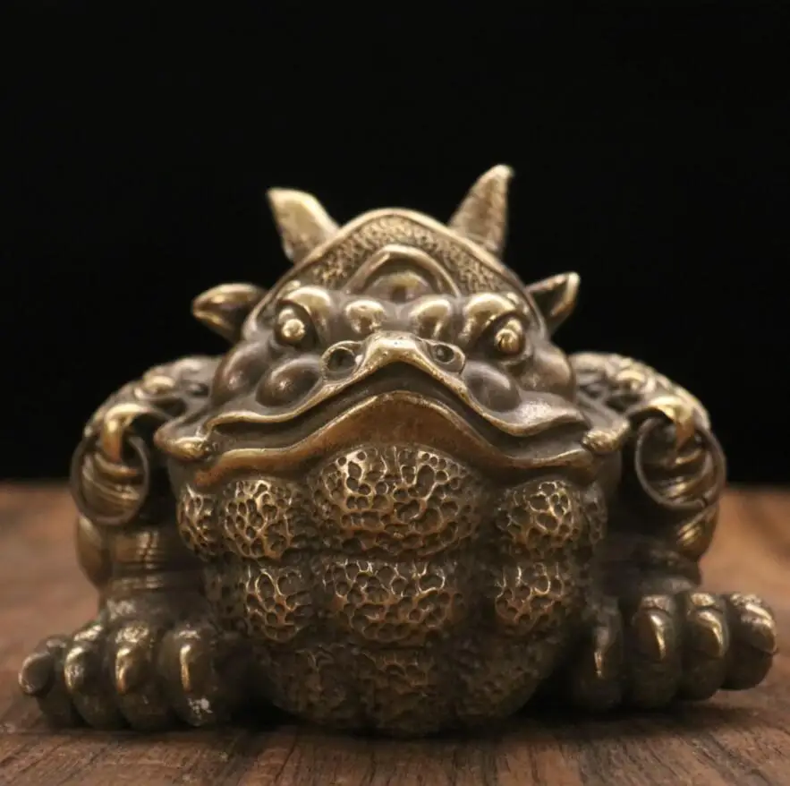 

Archaize brass recruit wealth gold toad household decoration crafts statue