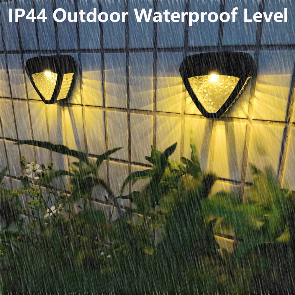 LED Solar Light Outdoor Wall Light Garden Decoration Deck Stair Light Waterproof Solar Fence Lamp Step Light Landscape Wall Lamp