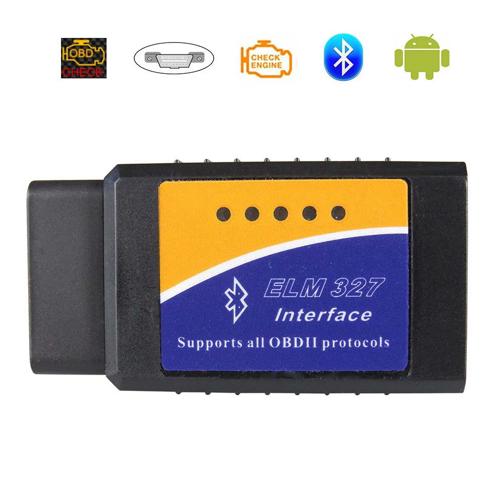 

Bluetooth OBD2 ELM327 V1.5 Car Diagnostic Scanner For Android V 1.5 ELM 327 Bluetooth2.0 OBD 2 Code Reader Diagnostic-Tools