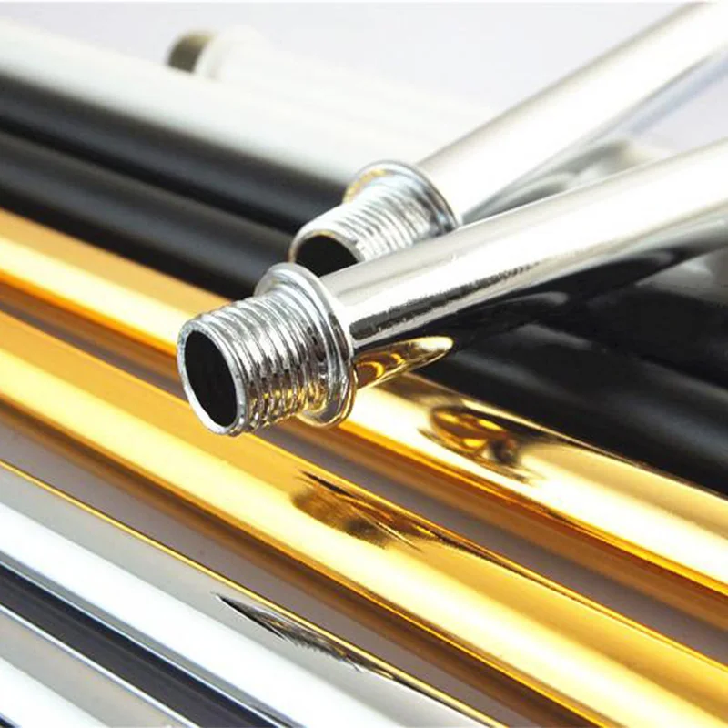 4pcs 10-30cm Chrome Gold White Black Color M10 Teeth Doubles Head Tube Hollow Straight Tube Table Lamp Holder Connecting Rod