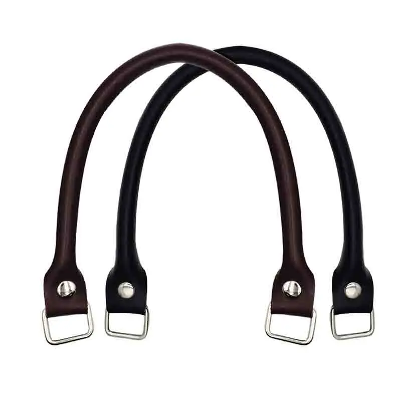 Leather Bags Straps Belts DIY Replacement Handbag Purse Handle Bag Accessory PU Coffee Black Round Bags Straps Belts Handmade