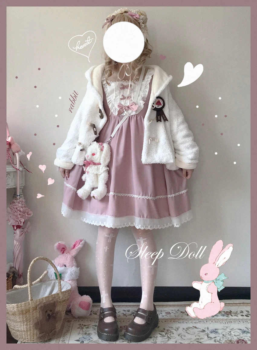 Công Chúa Tiệc Trà Ngọt Lolita Đầm Vintage Phối Ren Nơ Dễ Thương In Victoria Đầm Kawaii Cô Gái Gothic Lolita Op Loli Cos