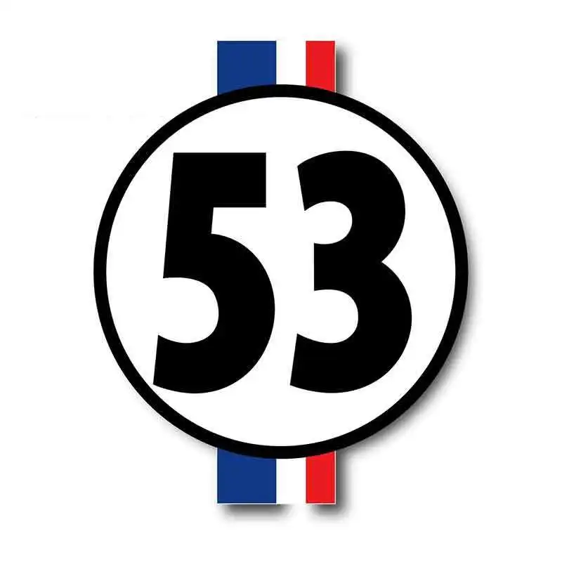 Creative Car Sticker Decal Herbie The Love Bug 53 Accessories Motorcycle Window PVC 14cm X 11cm