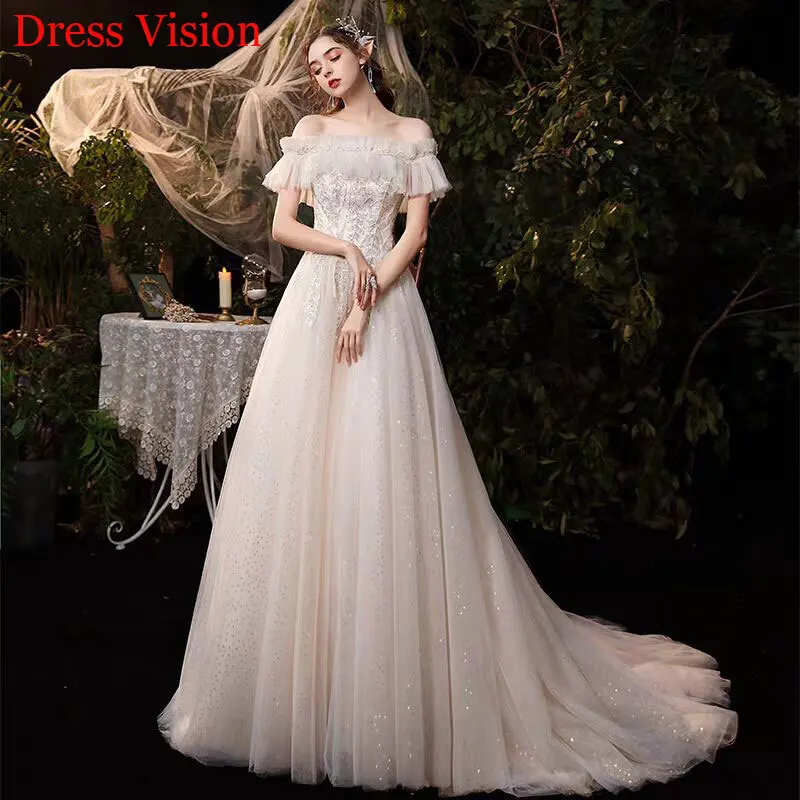 

Wedding Dress Off The Shoulder Robe De Mariée Vestido De Noiva Wedding Gown свадебное платье Robe De Mariage Sweep Train