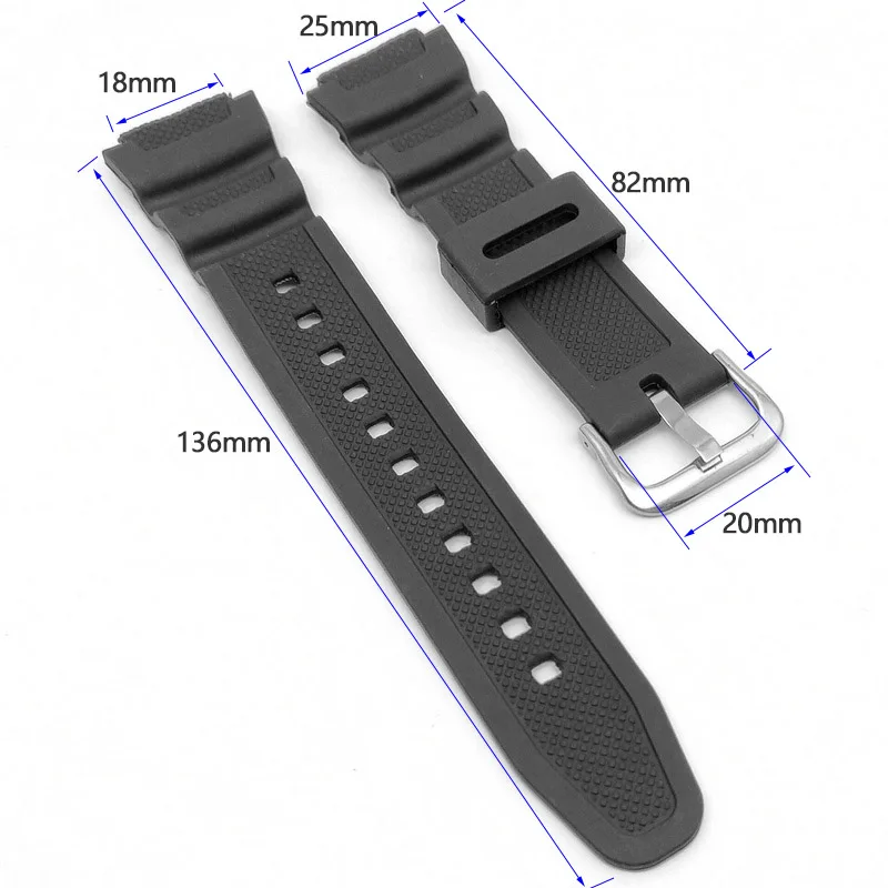 PU Rubber Watch Band for Casio AE-1000W AE-1200WH AQ-S810W SGW-400H SGW-300H W217H W800H Strap G-Shock Bracelet