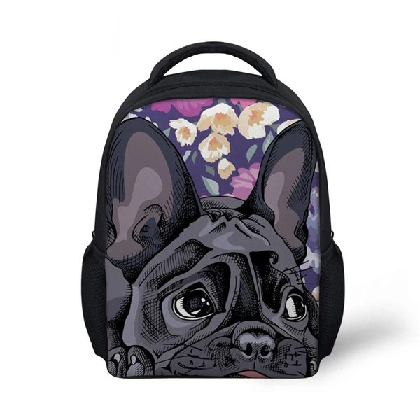 Cô Gái Pháp Bulldog In Trường Túi Dành Cho Trẻ Em & Bé Mini Ba Lô Trẻ Em Mẫu Giáo Ba Lô Preppy Tất