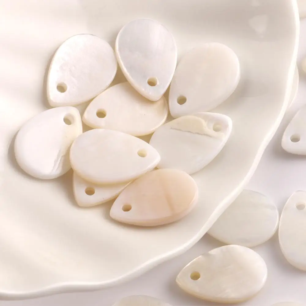 Imagen 4: Dijes de concha de nácar redondos de estrella blanca, colgantes de collar de concha Natural para fabricación de joyería, accesorios de pendientes DIY, 30 Uds.