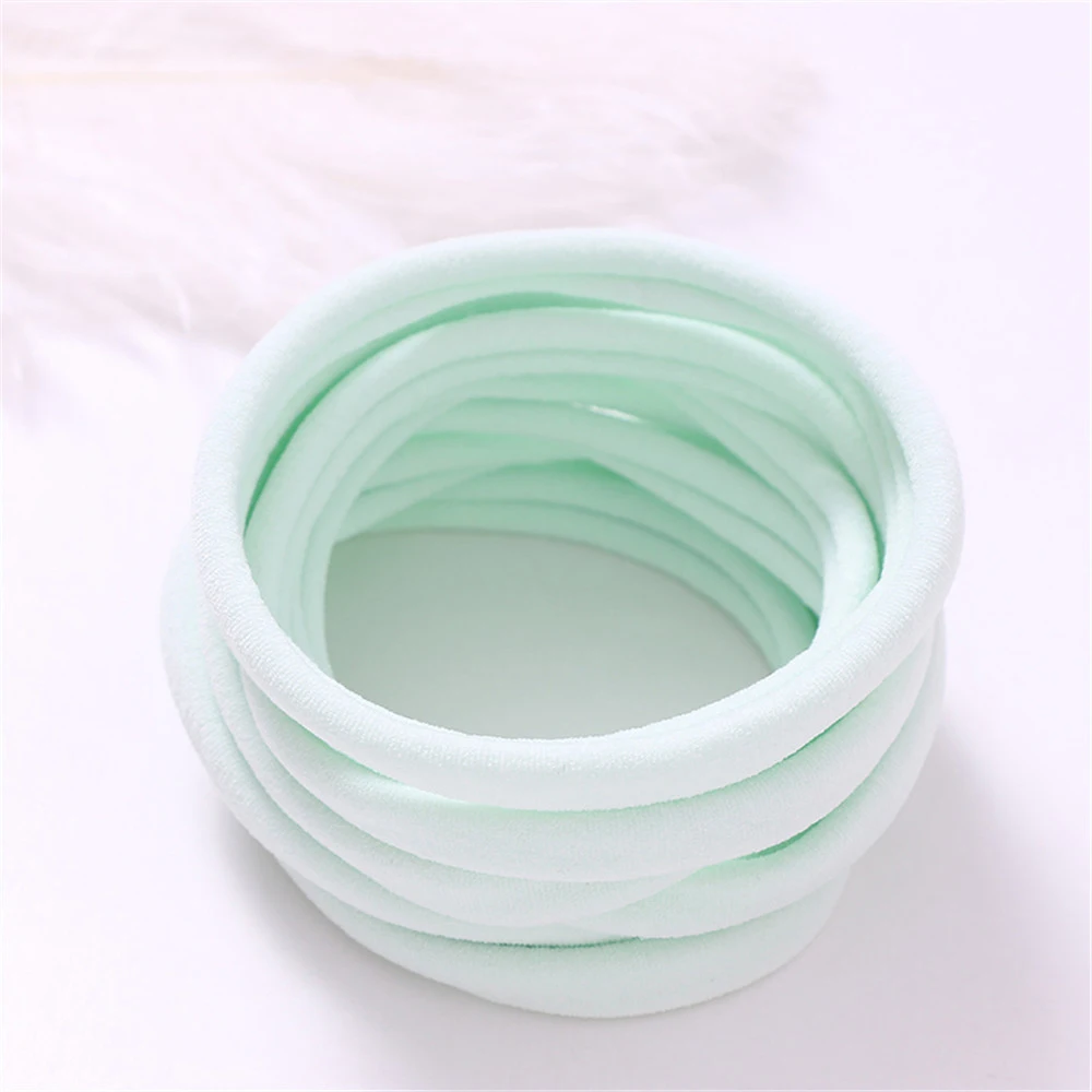 100 Teile/los Baby Mädchen DIY Stretchy Dünne Nylon Mädchen Elastische Abendessen Weiche Stirnband Baby Zubehör Infant Kopfbedeckungen Baby Artikel – Detail 8