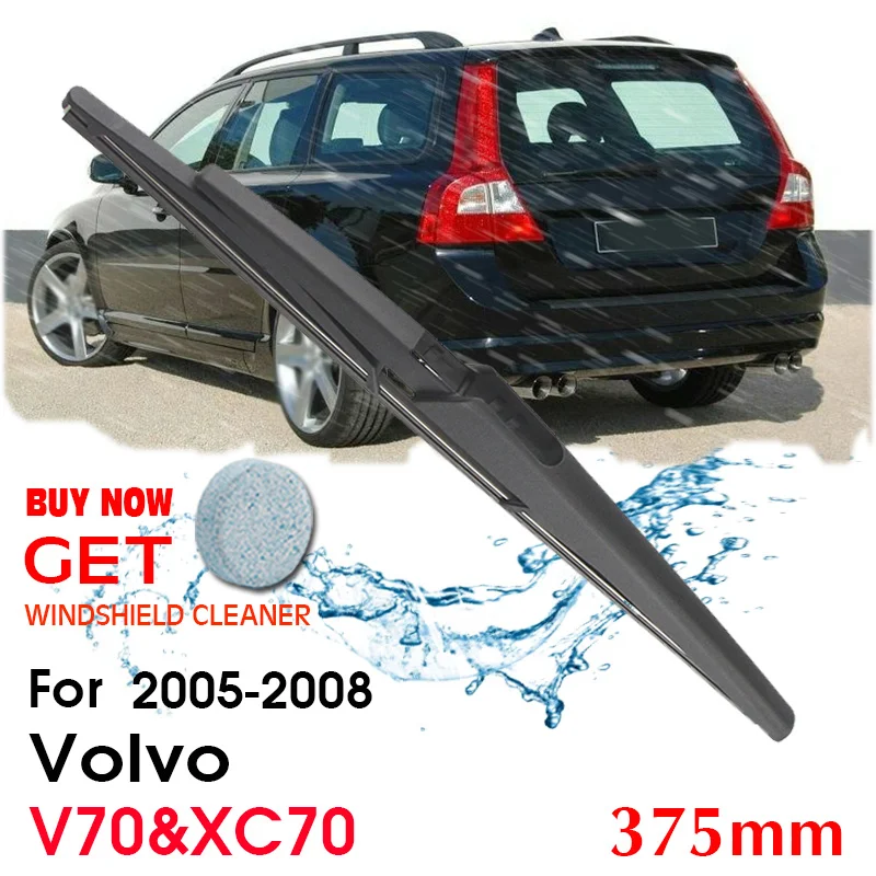 Car Wiper blade Rear Back Window Windscreen Windshield Wipers For Volvo V70&XC70 Hatchback 375mm 2005-2008 Auto Accessories