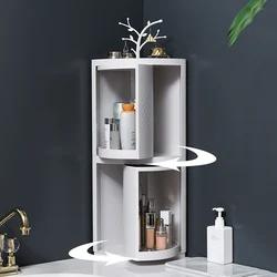 Creative Rotating Triangle Shelf Corner Storage Cabinet Kitchen Wall-Mounted Bathroom Storage Waterproof Bathroom Accessories