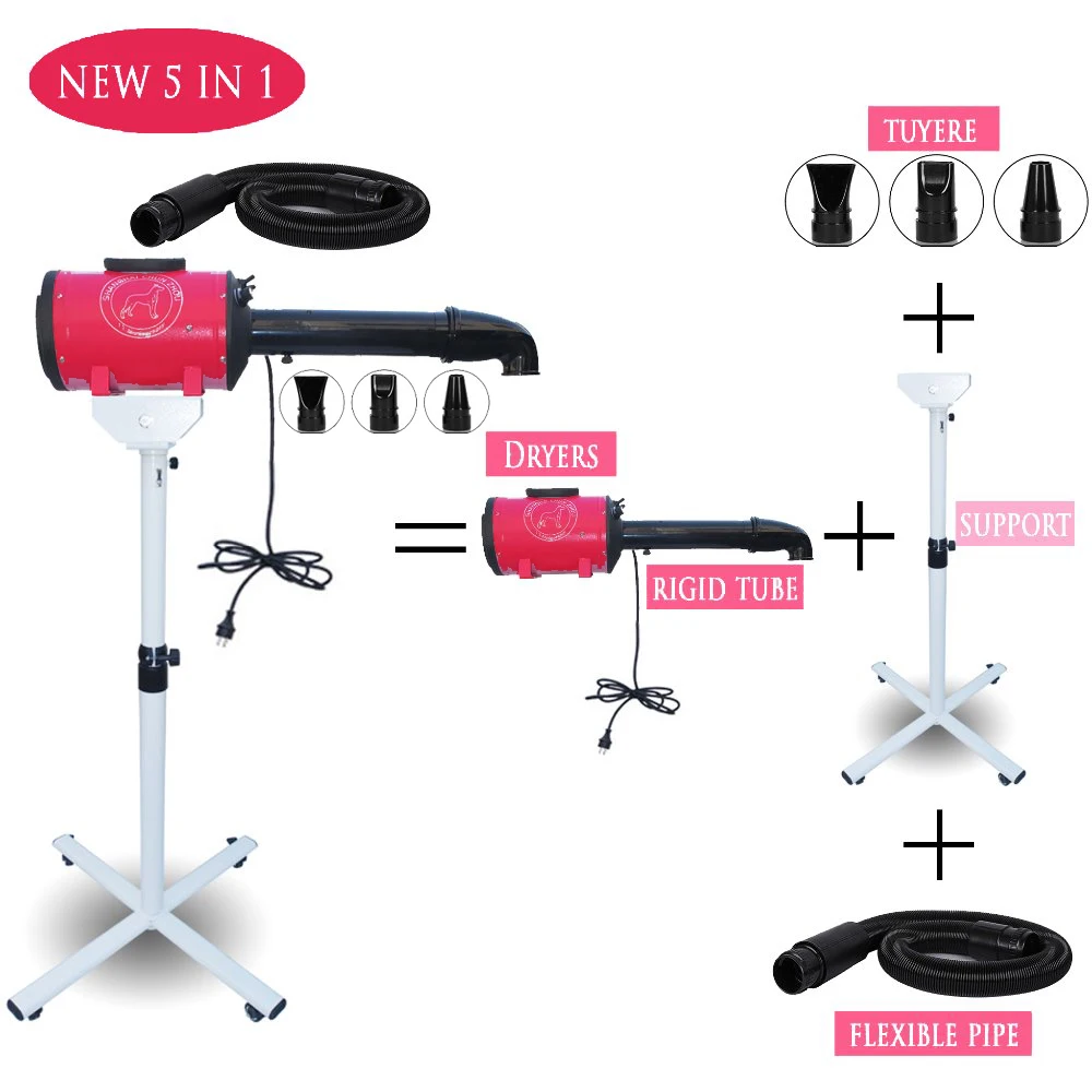 2200W Pet Dryer Holder Rack Sets Cat Dog Hair Grooming Blower 220V 110V  Motors Secador Asciugatrice Suszarka Professional Plug