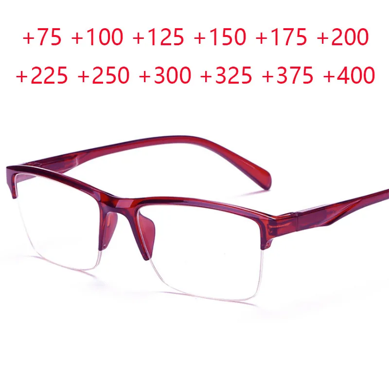 Unisex Reading Glasses Presbyopic Eyeglasses Full Frame +75/+100/+125/+150/+175/+200/+225/+250/+275/+300/+325/+350/+375 Portabl