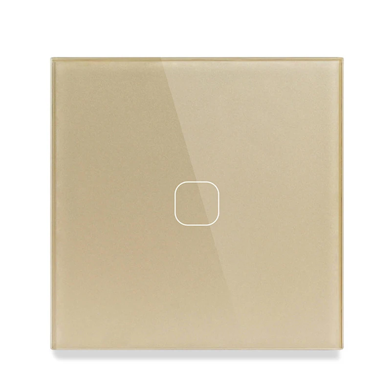 EsooLi Wall Touch Sensor Switch,EU/UK  Standard Light Switch,Crystal Glass Switch Power,1/2/3 Gang 1 Way,AC220,Light Wall Touch