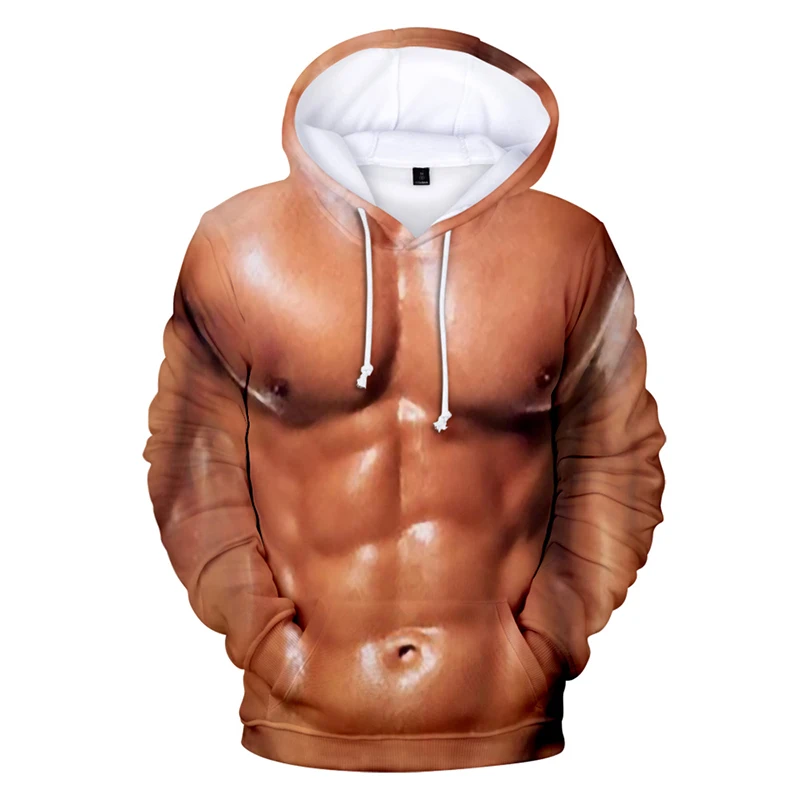 

Fashion Hip Hop Muscle Costume Funny 3d Hoodies Pullover Men Women Hoodie Hoody Long Sleeve Unisex 3D Hooded Sweatshirts Top 4XL