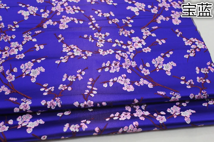 75x50cm floral style damask silk satin brocade jacquard fabric costume upholstery furniture curtain clothing material