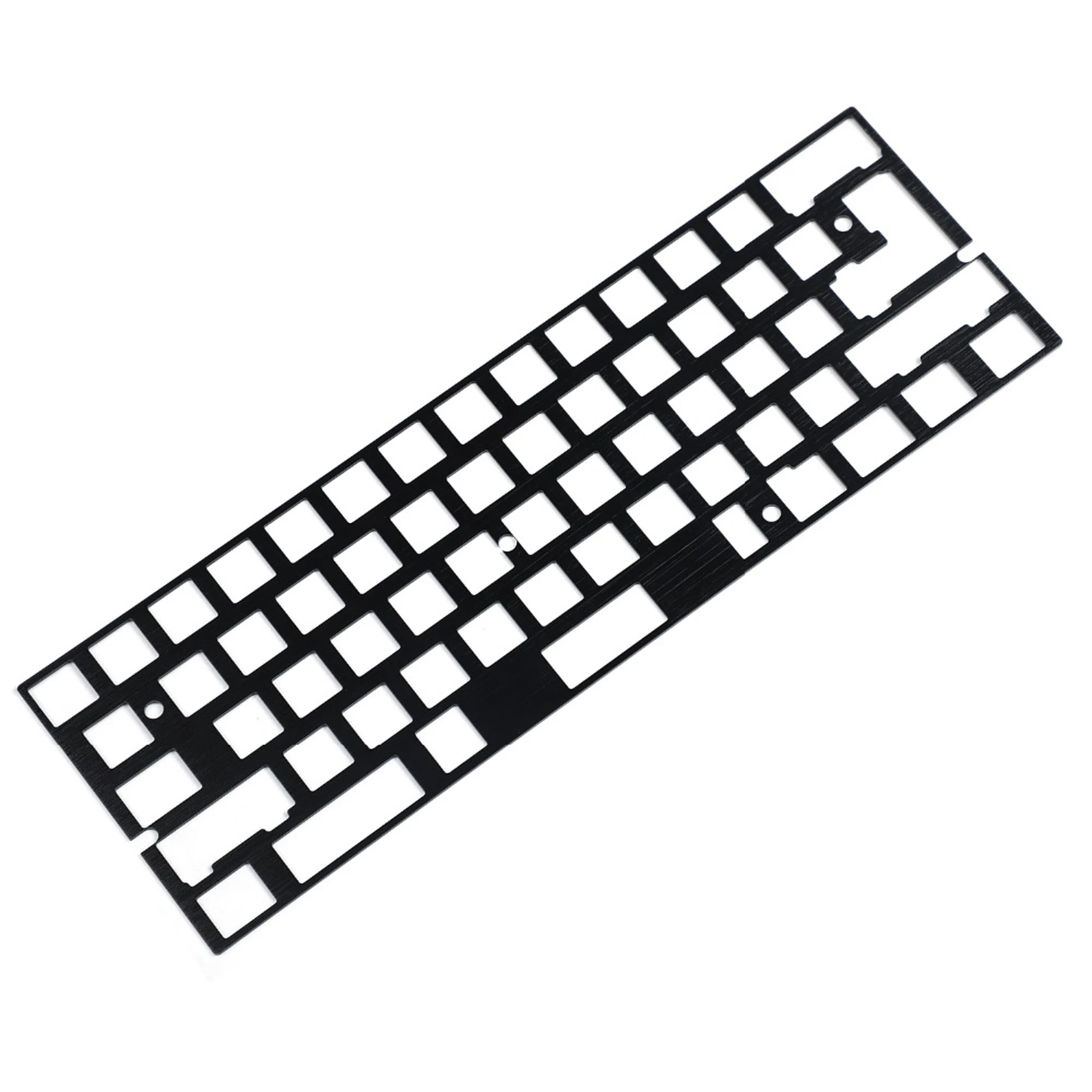 60% ANSI ISO 61 Layout Universal Plate CNC Aluminum Plate Brush Finish Anodized For GH60 60% Mechanical Keyboard