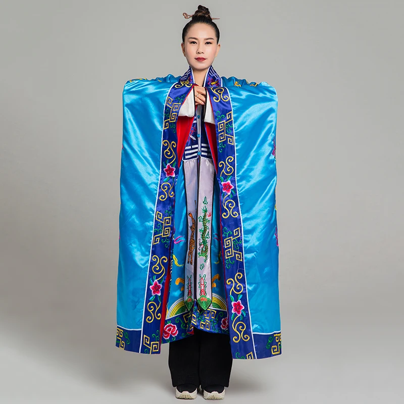 Wu Dang Taoist Bagua Sutra Clothing mage drama robe Cotton silk embroidery role-playing costume Taoist Gown robe Spring Autumn