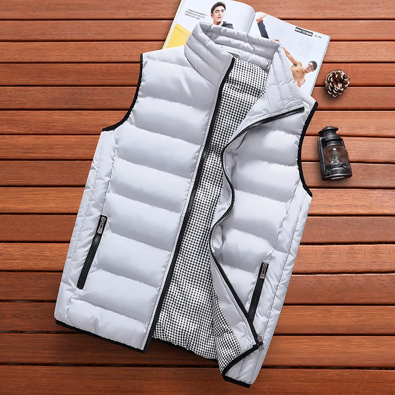 Brand Clothing Vest Jacket Mens New Autumn Warm Sleeveless Jacket Male Winter Casual Waistcoat Men Vest Plus Size Veste Homme