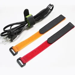 Reverse Buckle Nylon Hook Loop Cable Ties Straps Sticky Fastener Tape Office School Organization Accessories 2*20cm/2*30cm