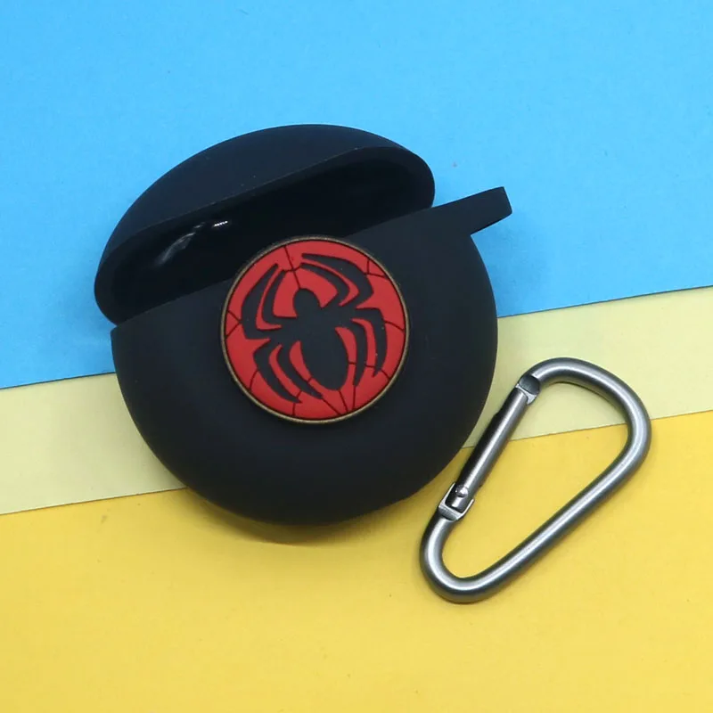 Cartoon Marvel przypadku słuchawek dla Huawei Freebuds4 miękkiego silikonu bezprzewodowe słuchawki Bluetooth ochronna pokrywa z hakiem