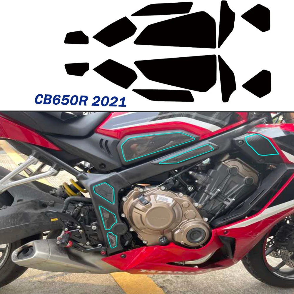 CBR650R 2021 Motorcycle Carbon Fairing Sticker For Honda Scooter CBR 650R CBR 650 R Tank Pad Protector Sticker accessories