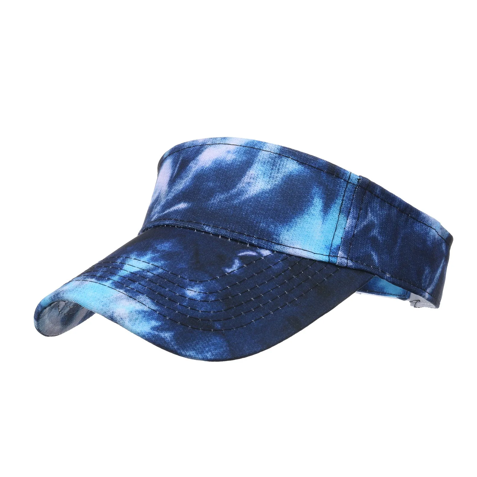 Tie Dye Visor Hat Summer Women\'s Golf Sun Hat Baseball Caps Adjustable Size Beanies Beach Breathale Empty Top Cap Sports Cap