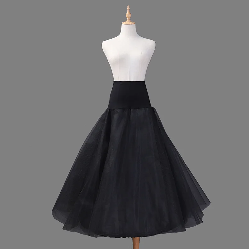 A Line Petticoat Slip Underskirt One Hoop Stretch Waist Crinoline