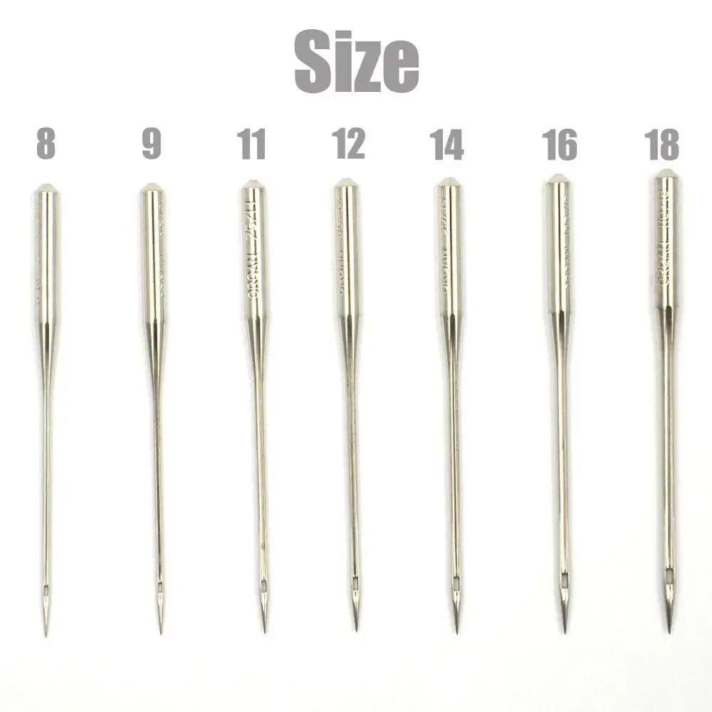 Assorted Replacement Home Sewing Machine Needles, Size 8-18