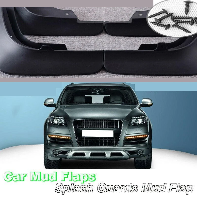 

4pcs ABS Front & Rear Fender For Audi Q7 17-2018 Mudflaps Splash Guards Mud Flap Front Rear Mudguards Fender Accessories