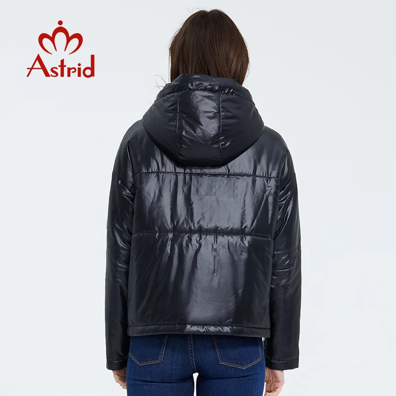 Astrid 2022 Spring  Women Parka  with cap design Thin Cotton Casual outerwear high quality  Short clothing Bright Color ZM-3083