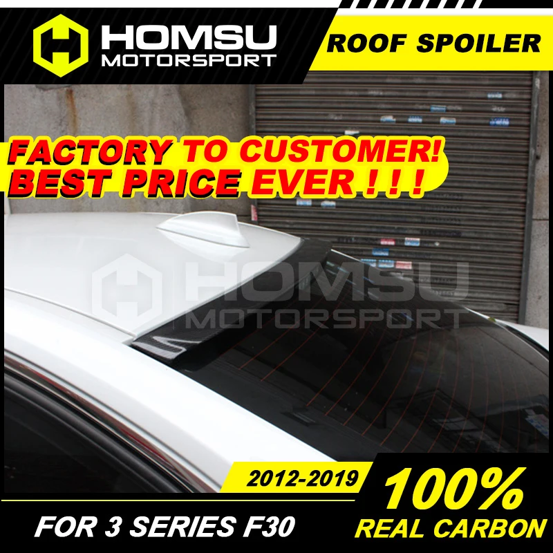 

Real Carbon fiber Roof Spoiler for BM-W 3 Series F30 Roof spoiler for BM-W 3 Series F30 316i 320i 328i 335i 2012-2019