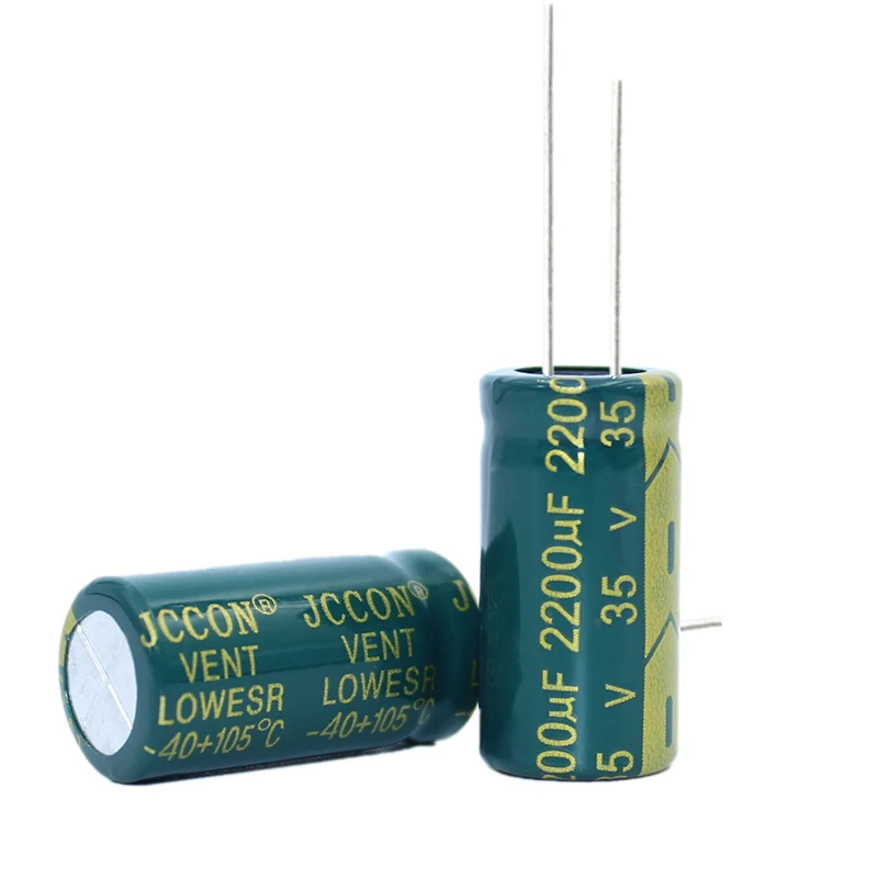 5pcs High frequency low resistance aluminum electrolytic capacitor 35v2200UF 2200uf35v volume: 13x25