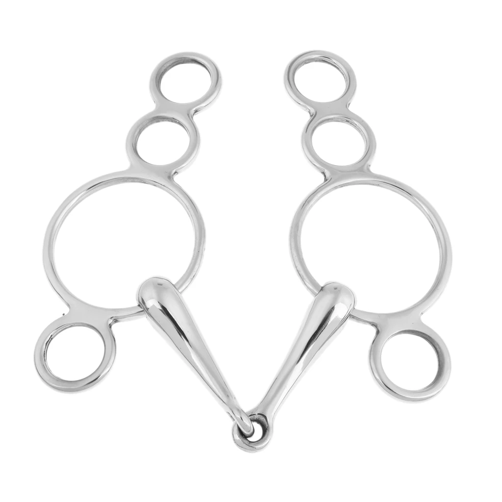 MagiDeal Stainless Steel Gag Bit Horse Tack English Riding Equestrian Accessories