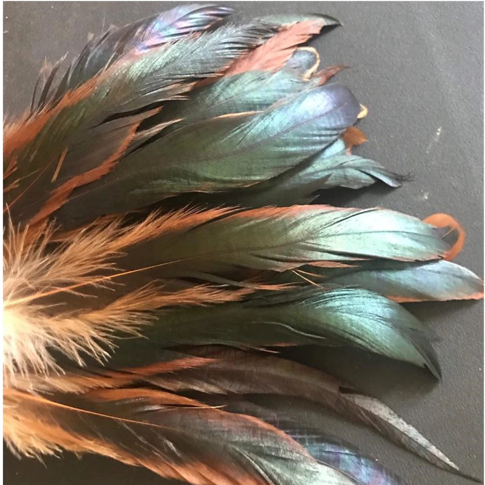 100pcs/lot Natural Rooster Chicken Feathers for Crafts Jewelry Earring Making 6-7\