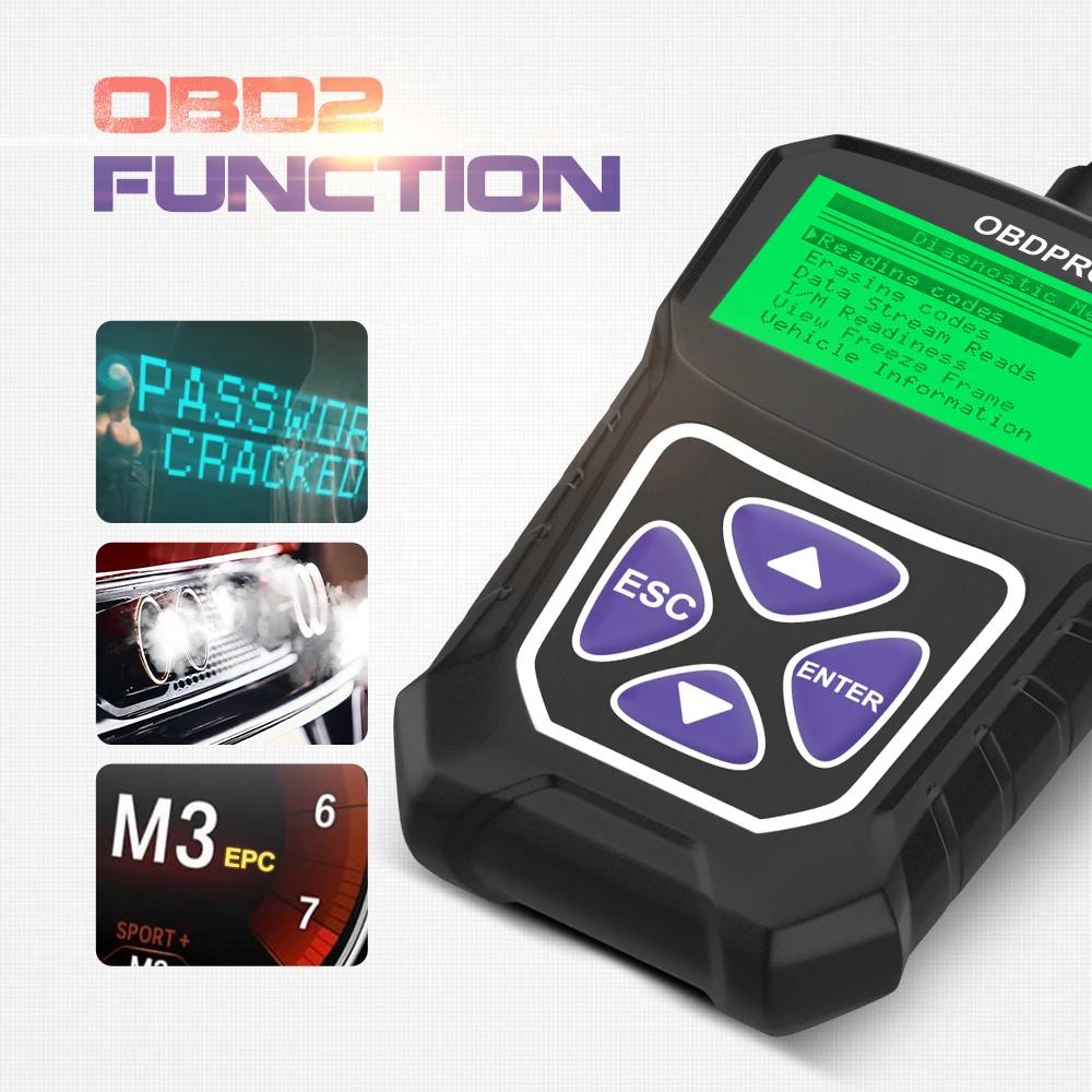 OBDPROG MT100 OBD2 Automotive Scanner Professional Auto Engine Analyzer Code Reader ODB OBD 2 Car Diagnostic Tools Free Update