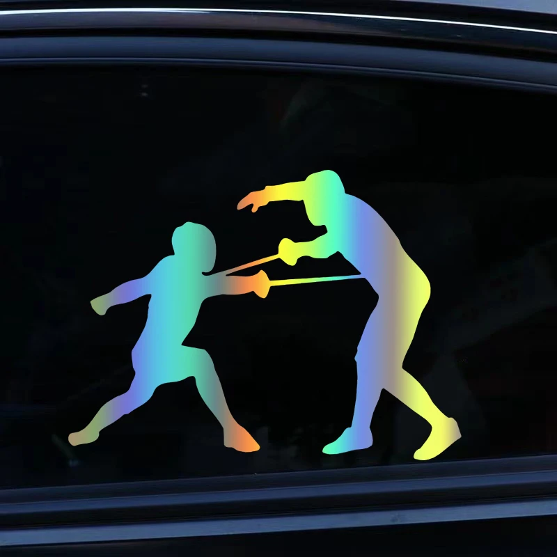 

S61187# Fencing Die-Cut Vinyl Decal Car Sticker Waterproof Auto Decors on Car Body Bumper Rear Window Laptop Choose Size
