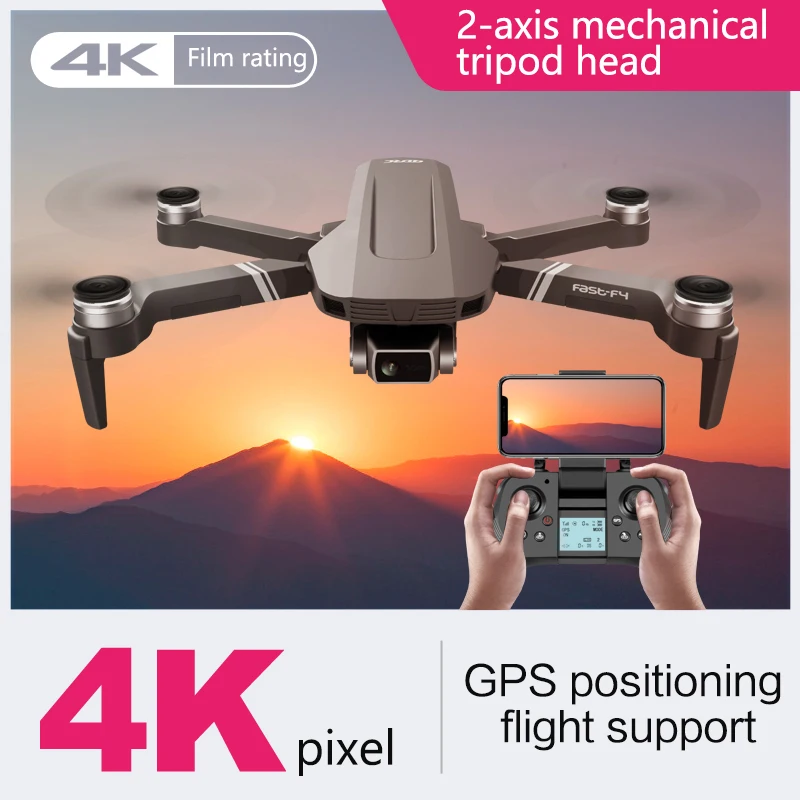 F4 Drone GPS 4K HD mechaniczny System kamera kardanowa obsługuje drony kart TF zdalnie sterowany Quadcopter stabilniejszy dystans 2km lotu 25 Min