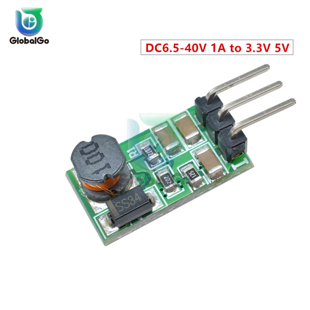 DD4012SA 1A DC 5V 6V 9V 12V 24V to DC 3.3V 5V DC-DC Step-Down Buck Converter Voltage Regulator Module Board