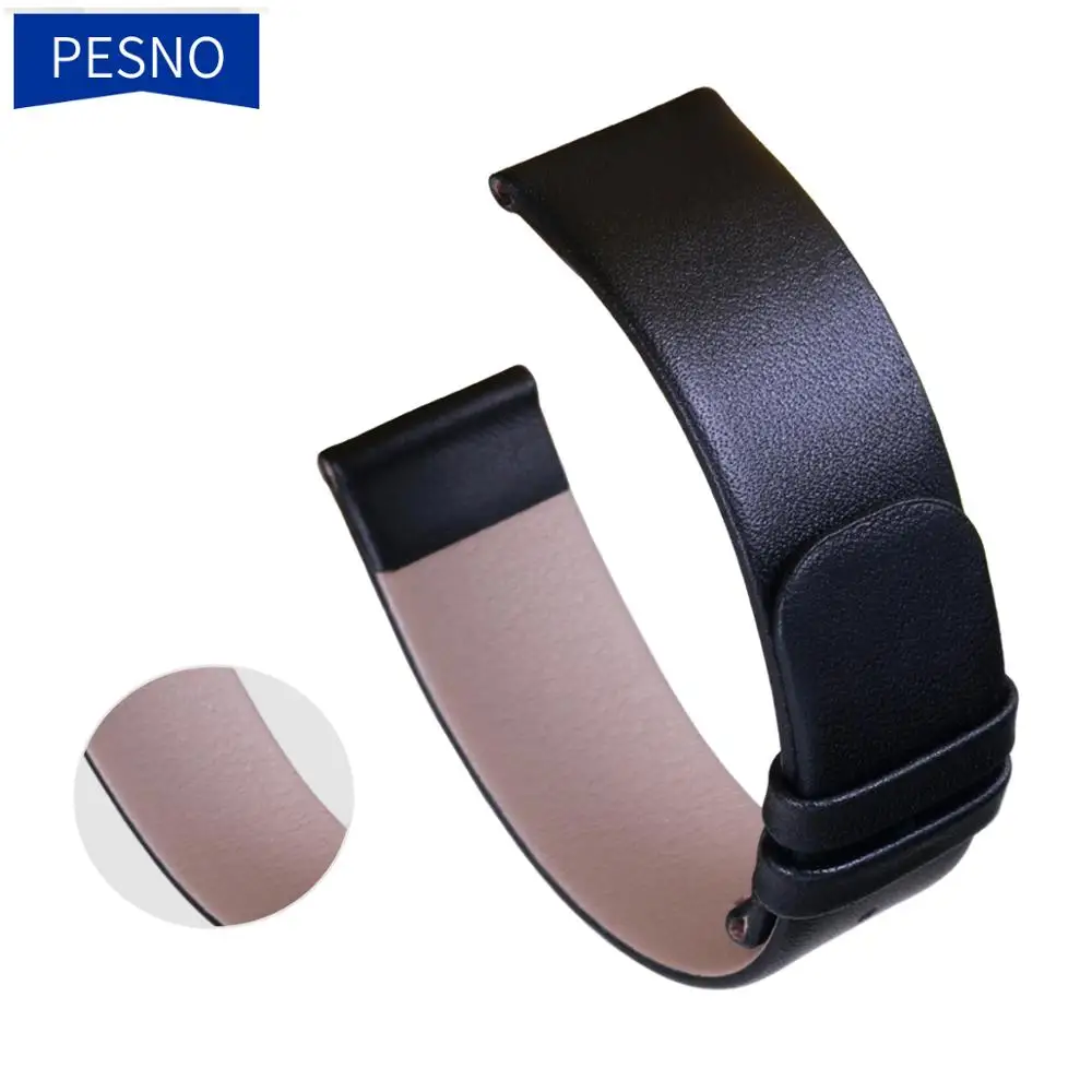 Pesno Genuine Leather Watch Band Black Watch Strap 12 16 18 20 24mm Suitable For Rado Esenza Belt Bracelet for Men and Women