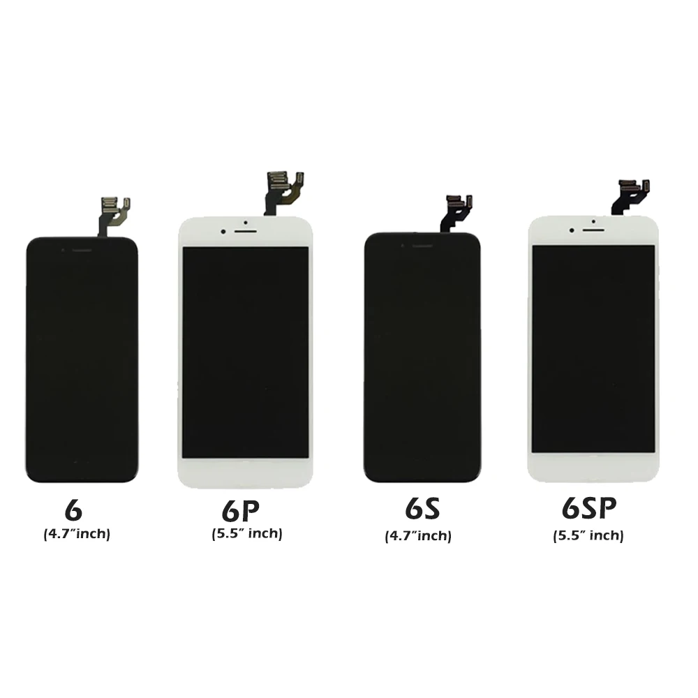 No.1 LCD Display For iPhone 4 4S 5S 6 6S LCD Screen Touch Digitizer Assembly Front Glass Replacement Black White Screen Repair