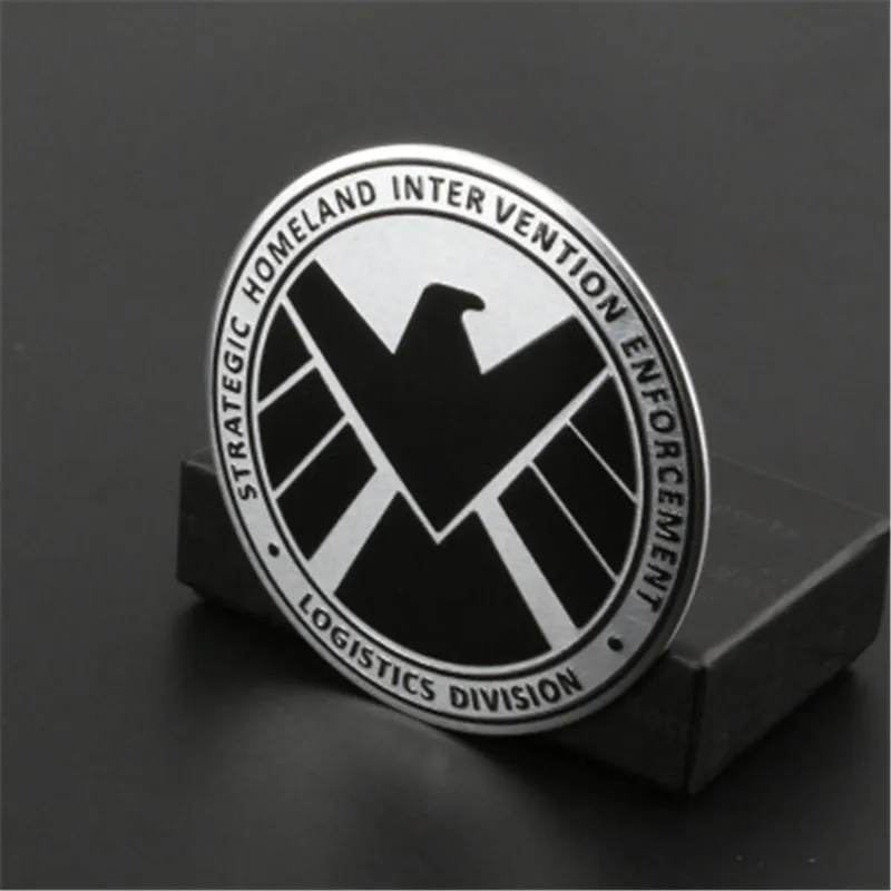 7.5cm Aluminium Alloy Metal  Trail Rated round for AGENTS OF SHIELD Emblem Badge For Car Motorcycle  Car Styling Stickers