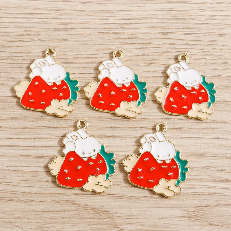 10 Stück Cartoon-Tier-Charms für die Schmuckherstellung, Emaille, Panda, Kaninchen, Katze, Hund, Elefant, Charms-Anhänger für Halsketten, Ohrringe, Geschenk – Detail 29