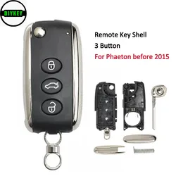 DIYKEY sostituzione Flip Uncut Smart Remote Key 3 Button Key Shell solo per Volkswagen Phaeton prima del 2015 anno