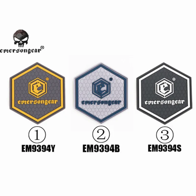 Emersongear PVC Brand Patch In Dark Rubber Patches Military Hook& Loop Swat OPS Patches Tactical Emblem Applique Combat Badges