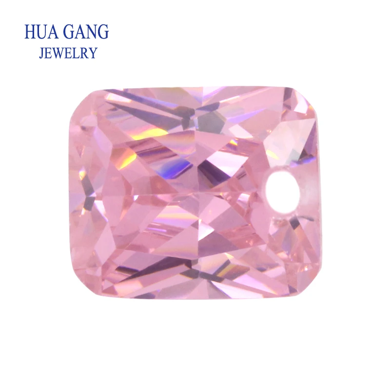 

Pink Loose CZ Stones Single Hole 5A Octangle Shape Cubic Zirconia Stone For Jewelry Making Size 4x6~15x20mm High Quality CZ