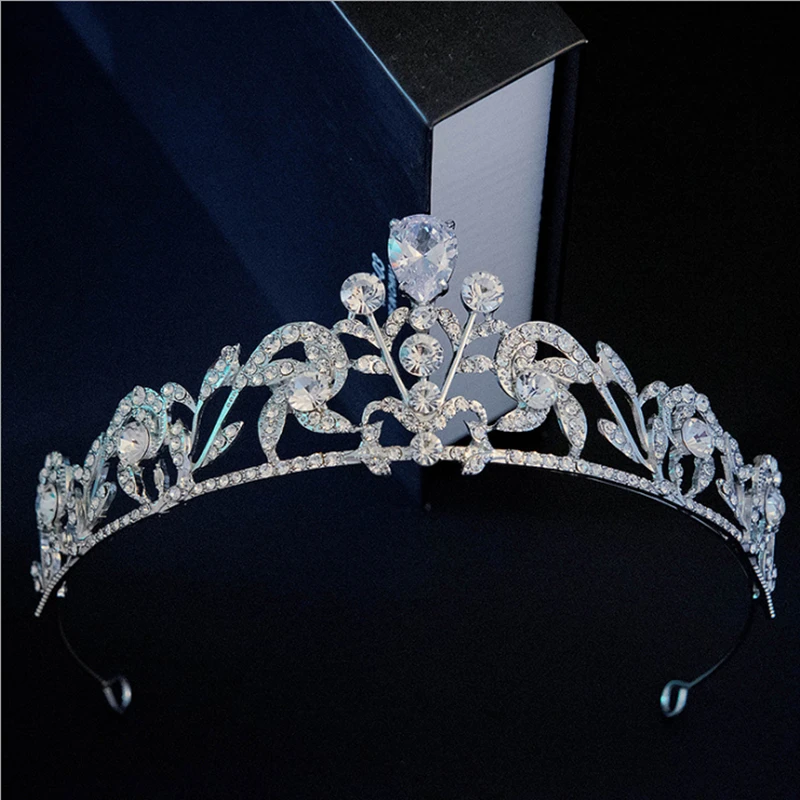 GS11611 New palace bridal zircon girl princess wedding headpiece alloy rhinestone wedding hairpiece women hair hoop