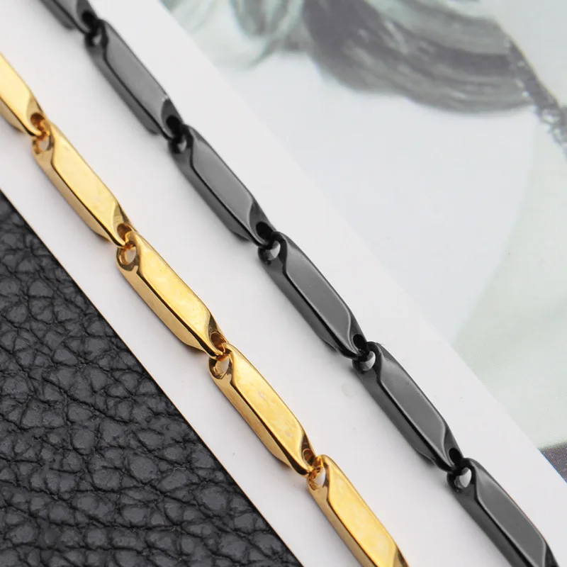 Fashion Titanium Steel Melon Seed Chain Stainless Steel Necklace Couple Models Jewelry Wholesale Hot Sale