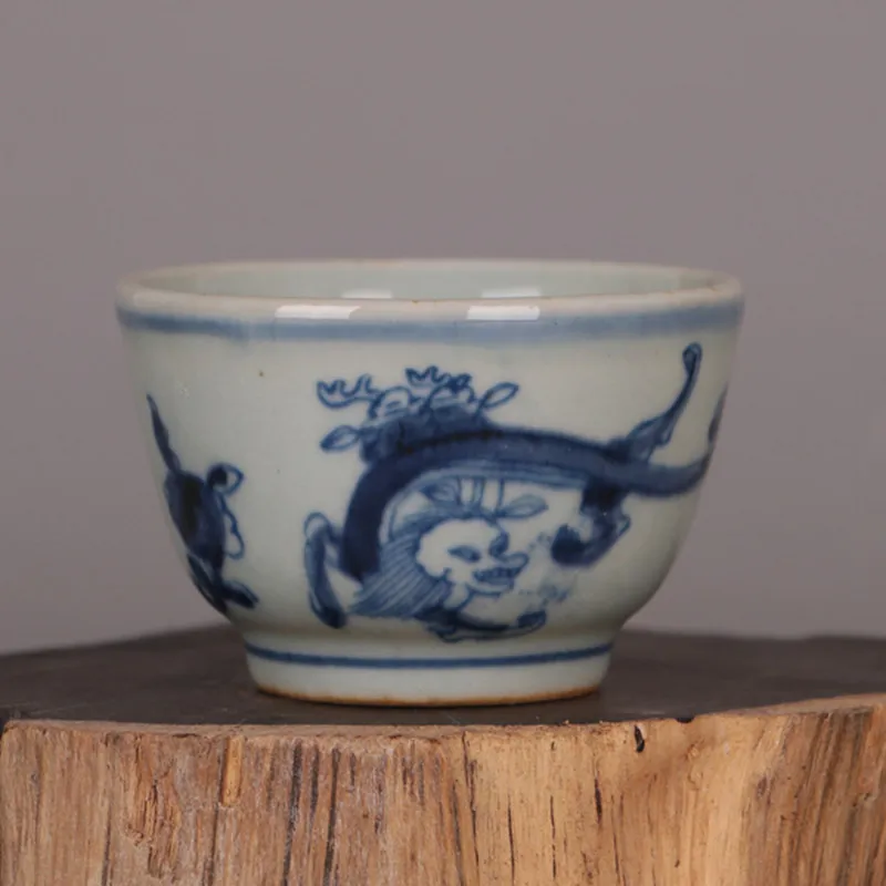 Antique Ceramic Tea Cup, Handmade Porcelain Teacup, Small Tea Bowl, High Quality, 100ml