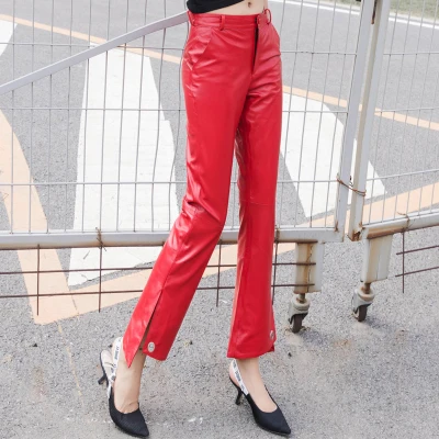 Top brand New Fashion 2020 Real Sheep Leather Pants BP27  high quality